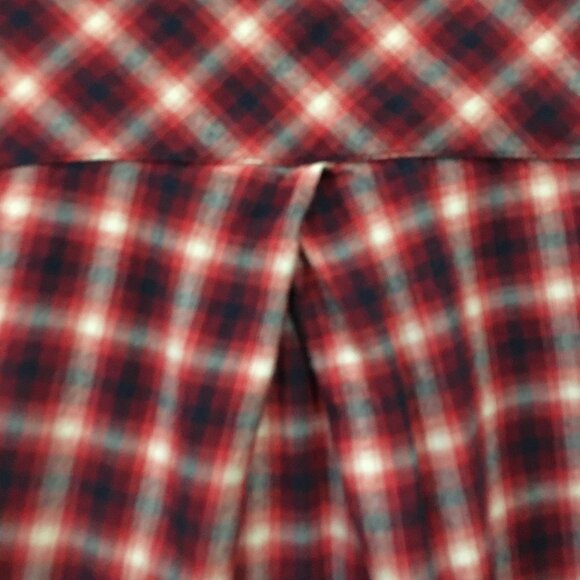 Boston Traders Long Cotton Plaid Button Down Shirt - Picture 6 of 16